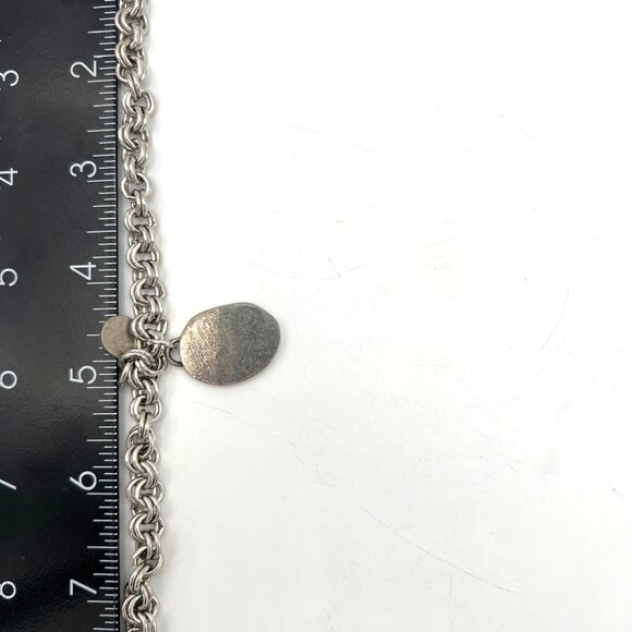 Charm Bracelet Owl Wisdom Pendant Double Link Silvertone Chain Lobster Clasp - Picture 5 of 5